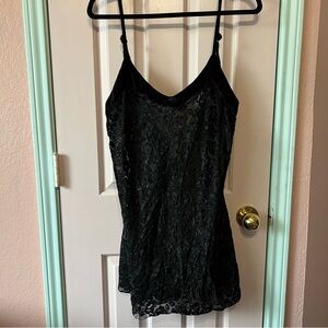 VTG Victoria’s Secret Velvet Burnout Mini Slip Dress